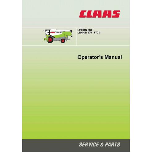 CLA-2995197 Manual del operador de la cosechadora claas Lexion 580, 570, 570 C CLA-2995197 Manual del operador de la cosechadora claas Lexion 580, 570, 570 C