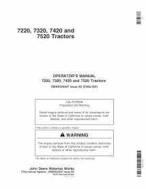 John Deere 7220, 7320, 7420, 7520 tractor pdf manual del operador - John Deere manuales - JD-OMAR224647-EN