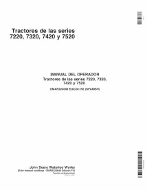 JD-OMAR224648-ES Manual do operador do trator John Deere 7220, 7320, 7420, 7520 ES (OMAR224648)