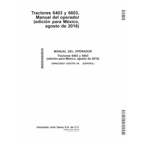 JD-OMRE225831-ES Manual do operador do trator John Deere 6403, 6603 ES (OMRE225831)
