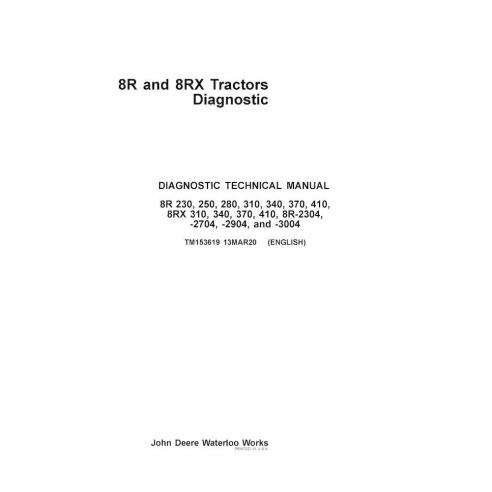 TM153619-13MAR20-7032P Manual técnico de diagnóstico para tractores John Deere de las series 8R 230-410, 8RX 310-410, 8R-2304...