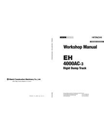 Hitachi EH 4000AC-3 camion à benne basculante pdf manuel d'atelier. - Hitachi manuels - HITACHI-WQFBEN02