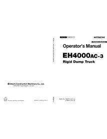 Manual do operador do caminhão basculante Hitachi EH 4000AC-3 pdf - Hitachi manuais - HITACHI-ENMQFB22