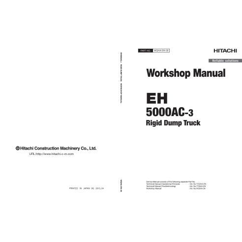 Manual de oficina do caminhão basculante Hitachi EH 5000AC-3 pdf - Hitachi manuais - HITACHI-WQHAEN00