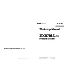 Hitachi ZX 870LC-5G escavadeira hidráulica pdf manual de oficina - Hitachi manuais - HITACHI-WJBE91EN00