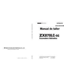 Hitachi ZX 870LC-5G hydraulic excavator pdf workshop manual ES - Hitachi manuals - HITACHI-WJBE91ES00