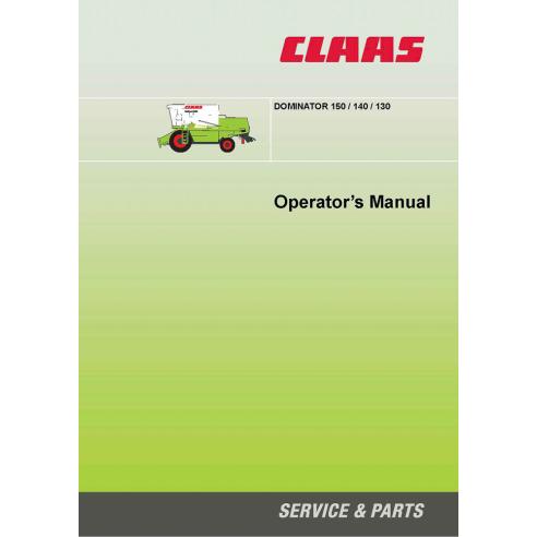 CLA-2932102 Manual do operador da colheitadeira Claas Dominator 150, 140, 130