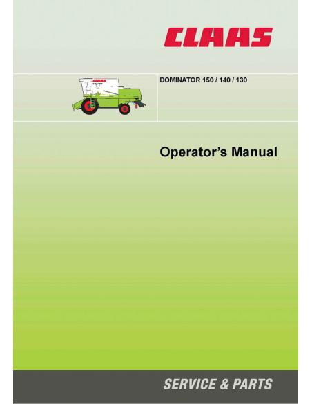 CLA-2932102 Claas Dominator 150, 140, 130 combine harvester operator's manual