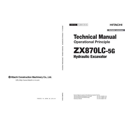 Hitachi ZX 870LC-5G escavadeira hidráulica pdf princípio operacional manual técnico - Hitachi manuais - HITACHI-TOJBE91EN00