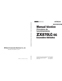 Excavadora hidráulica Hitachi ZX 870LC-5G pdf principio operativo manual técnico ES - Hitachi manuales - HITACHI-TOJBE91ES00