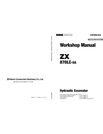 Hitachi ZX 870LC-5A hydraulic excavator pdf workshop manual  - Hitachi manuals - HITACHI-WJBMK1EN00