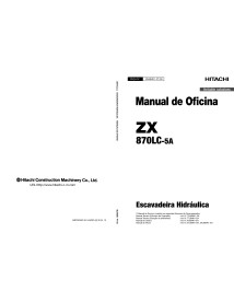 Hitachi ZX 870LC-5A escavadeira hidráulica pdf manual de oficina PT - Hitachi manuais - HITACHI-WJBMK1PT00