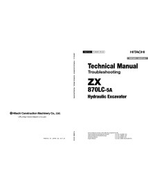 Hitachi ZX 870LC-5A escavadeira hidráulica pdf manual técnico de solução de problemas - Hitachi manuais - HITACHI-TTJBMK1EN00