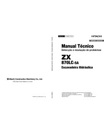 Hitachi ZX 870LC-5A escavadeira hidráulica pdf manual técnico de solução de problemas PT - Hitachi manuais - HITACHI-TTJBMK1PT00