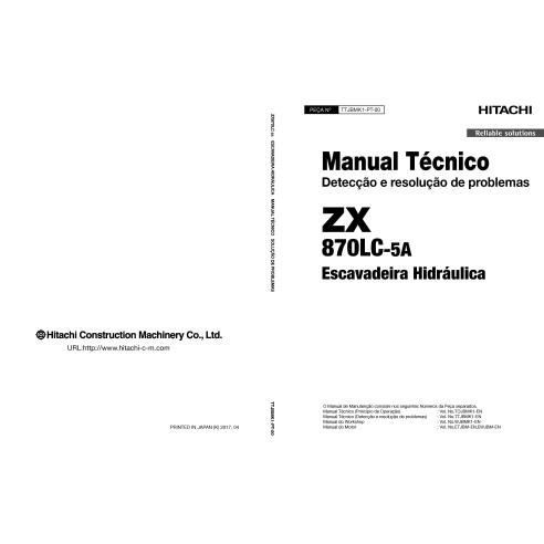 Hitachi ZX 870LC-5A escavadeira hidráulica pdf manual técnico de solução de problemas PT - Hitachi manuais - HITACHI-TTJBMK1PT00