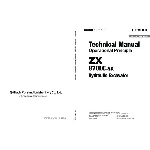 Hitachi ZX 870LC-5A escavadeira hidráulica pdf princípio operacional manual técnico - Hitachi manuais - HITACHI-TOJBMK1EN00