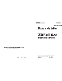 Hitachi ZX 670LC-5G hydraulic excavator pdf workshop manual ES - Hitachi manuals - HITACHI-WJBF90ES00