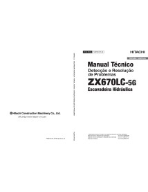 Hitachi ZX 670LC-5G escavadeira hidráulica pdf manual técnico de solução de problemas PT - Hitachi manuais - HITACHI-TTJBF90PR00