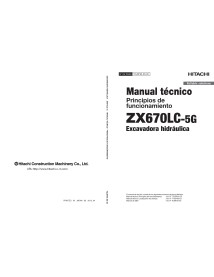 Hitachi ZX 670LC-5G escavadeira hidráulica pdf princípio operacional manual técnico ES - Hitachi manuais - HITACHI-TOJBF90ES00