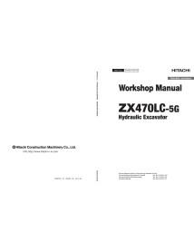 Hitachi ZX 470LC-5G escavadeira hidráulica pdf manual de oficina - Hitachi manuais - HITACHI-WJAC91EN00