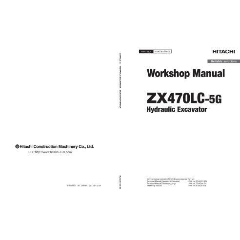Hitachi ZX 470LC-5G escavadeira hidráulica pdf manual de oficina - Hitachi manuais - HITACHI-WJAC91EN00