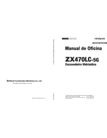 Hitachi ZX 470LC-5G escavadeira hidráulica pdf manual de oficina PT - Hitachi manuais - HITACHI-WJAC91PR00