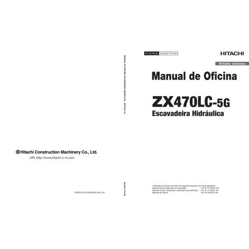 Hitachi ZX 470LC-5G escavadeira hidráulica pdf manual de oficina PT - Hitachi manuais - HITACHI-WJAC91PR00