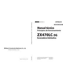 Hitachi ZX 470LC-5G escavadeira hidráulica pdf princípio operacional manual técnico ES - Hitachi manuais - HITACHI-TOJAC91ES00