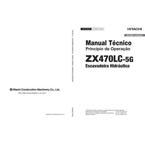 Excavadora hidráulica Hitachi ZX 470LC-5G pdf principio operativo manual técnico PT - Hitachi manuales - HITACHI-TOJAC91PR00