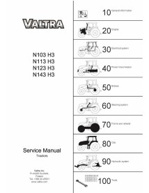 VALTRA-39223211 Valtra N103, N113, N123, N143 H3 manual de servicio del tractor pdf