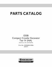 Case E35B Tier IV crawler excavator pdf parts catalog  - Case manuals - CASE-S3PX00041ZE06