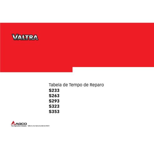 Valtra S233, S263, S293, S323, S353 tractor pdf repair time schedule PT - Valtra manuals - VALTRA-86903900-PT
