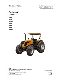 Valtra A650, A750, A750L, A850, A950, A990, A990L tractor pdf manual del operador - Valtra manuales - VALTRA-87315500-EN