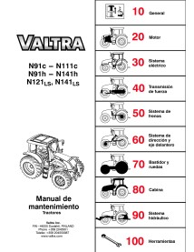 Valtra N82h-N92h, N91C-N111C, N91H-N141H, N121LS, N141LS tracteur pdf manuel d'entretien ES - Valtra manuels - VALTRA-3922533...