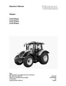 Valtra A114 HiTech, A124 HiTech, A134 HiTech tractor pdf operator's manual  - Valtra manuals - VALTRA-ACW2184250-EN