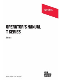 Manual del operador del tractor Valtra T144V, T154V, T174eV, T194V, T214V y T234V pdf - Valtra manuales - VALTRA-39885214-EN