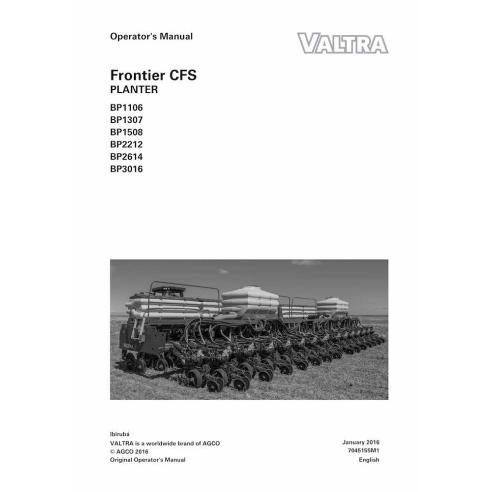 Valtra BP1106, BP1307, BP1508, BP2212, BP2614, BP3016 planter pdf operator's manual  - Valtra manuals - VALTRA-7045155M1-EN