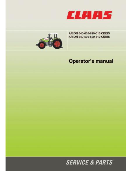 CLA-11219484 Manual del operador del tractor Claas Arion 510-540 CEBIS, 610-640 CEBIS