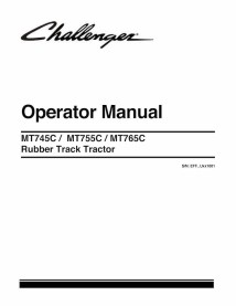 Challenger MT745C, MT755C, MT765C tracteur à chenilles en caoutchouc pdf manuel d'utilisation - Challenger manuels - CHAL-521...