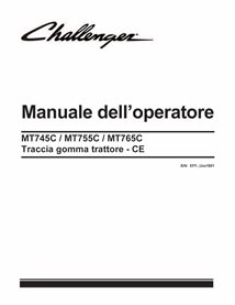 Challenger MT745C, MT755C, MT765C CE rubber track tractor pdf operator's manual IT - Challenger manuals - CHAL-521995D1-IT