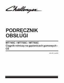 Challenger MT745C, MT755C, MT765C CE tractor de orugas de goma pdf manual del operador PL - Challenger manuales - CHAL-521998...