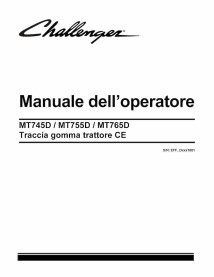 Challenger MT745D, MT755D, MT765D CE rubber track tractor pdf operator's manual IT - Challenger manuals - CHAL-547098D1-IT