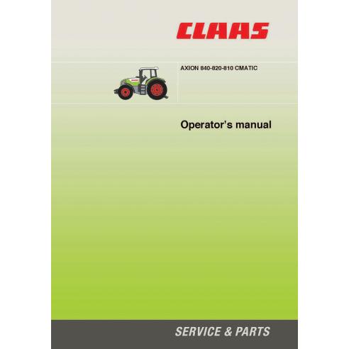 CLA-11210575 Manual do operador do trator Claas Axion 810-820-840 CMATIC CLA-11210575 Manual do operador do trator Claas Axion 810-820-840 CMATIC