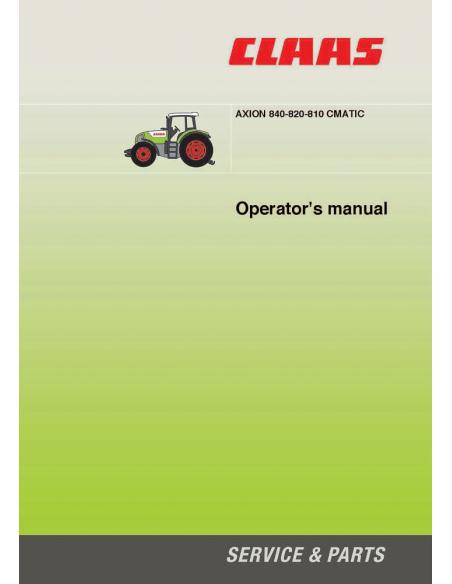 CLA-11210575 Manual del operador del tractor Claas Axion 810 - 820 - 840 CMATIC