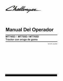 Challenger MT745D, MT755D, MT765D tractor de orugas de goma pdf manual del operador ES - Challenger manuales - CHAL-547092D1-ES