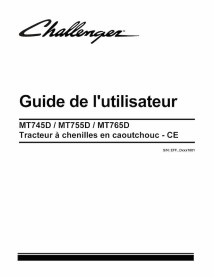 Challenger MT745D, MT755D, MT765D CE rubber track tractor pdf operator's manual FR - Challenger manuals - CHAL-547096D1-FR