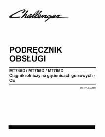 Challenger MT745D, MT755D, MT765D CE rubber track tractor pdf operator's manual PL - Challenger manuals - CHAL-547102D1-PL