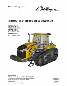 Challenger MT755E CE, MT765E CE, MT775E CE Exxx1001- tracteur à chenilles en caoutchouc pdf manuel d'utilisation FR - Challen...