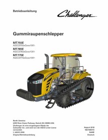 Challenger MT755E, MT765E, MT775E édition européenne Gxxx1001- tracteur à chenilles en caoutchouc pdf manuel d'utilisation DE...