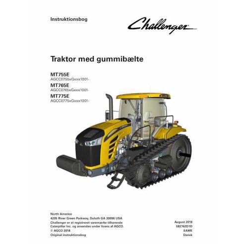Challenger MT755E, MT765E, MT775E edición europea Gxxx1001- tractor de orugas de goma pdf manual del operador DA - Challenger...